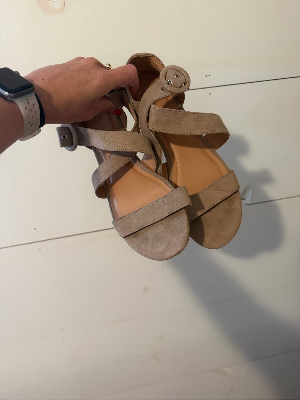 a new day Taupe Suede Strappy Sandals